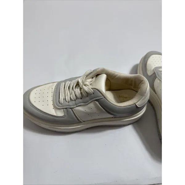 Madden Girl Natlie Sneakers Womens Size 7M White Grey Preowned - Image 10