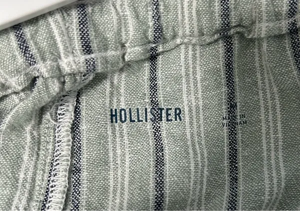 Hollister Linen-Blend Pull-On Baggy Pants || M Long - Image 5