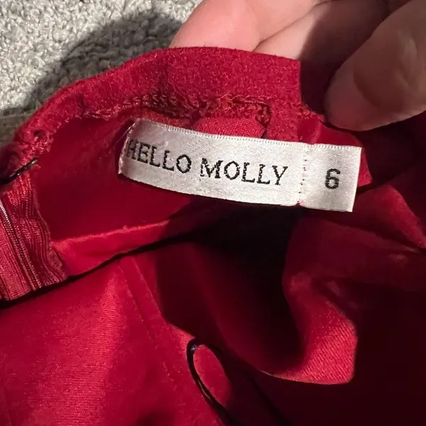 Hello Molly Svelte Lace Embroidered Maxi Dress | Red size 6‎ - Image 15