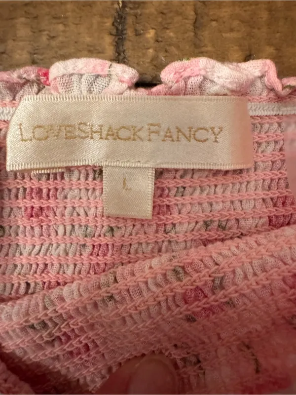 LOVESHACKFANCY Wrennly Crop Smock Top‎ - Image 5