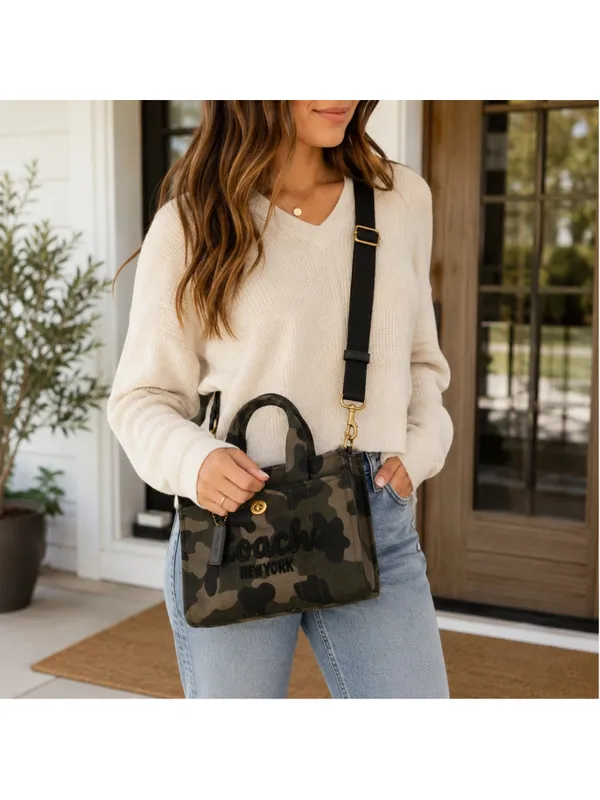 NEW Coach Cargo Tote 26 in Green Multi Camo Canvas | CY843 | NWOT - Image 2