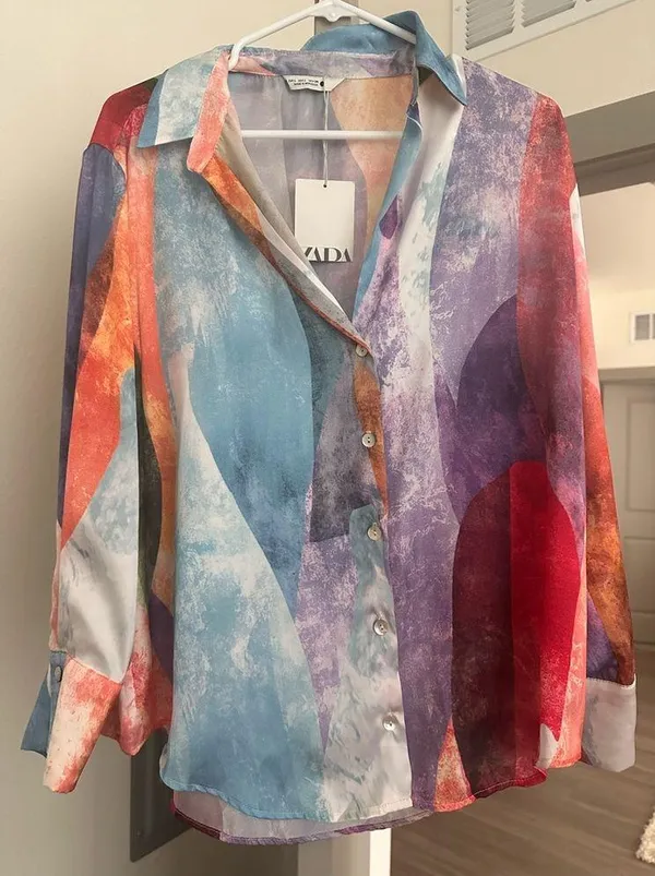 NWT zara satin shirt - Image 5
