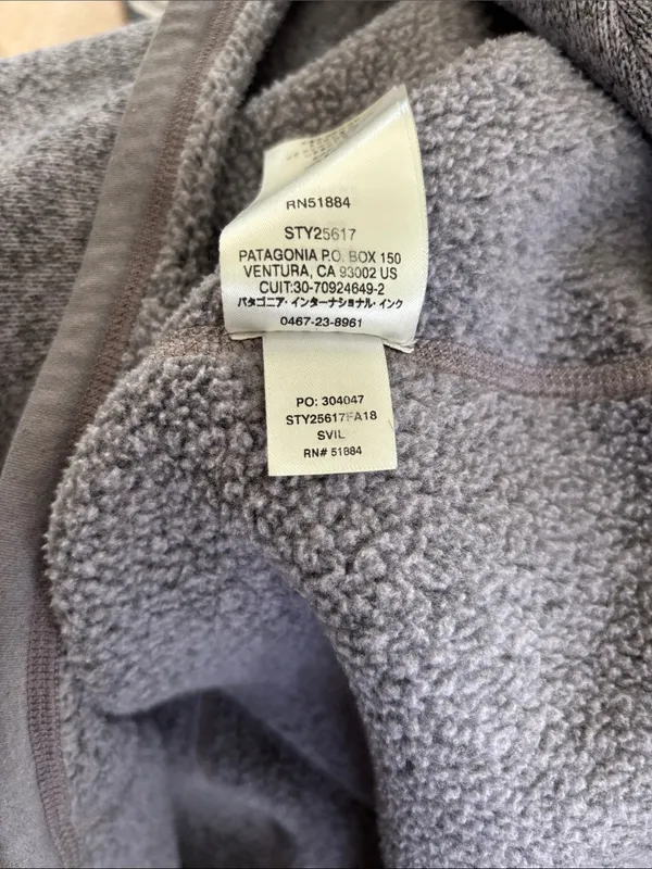 Patagonia Better Sweater 1/4-Zip Heather Gray Sz L Zip Pocket Logo Fleece Lined - Image 7