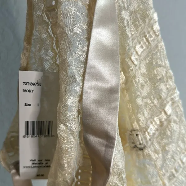 NEW Lafayette 148 Babydoll Camisole Tank Top Satin Strap Coquette Romantic Girly - Image 7