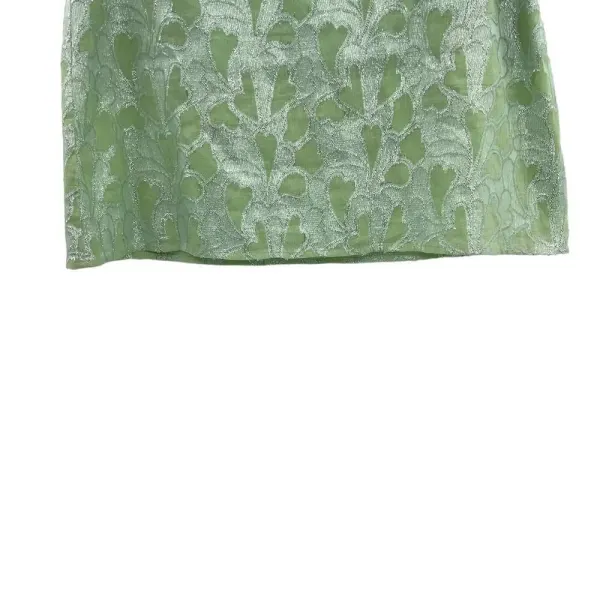 Roller Rabbit Clermont Blanche Lurex A-Line Skirt‎ in Mint Green Size Medium - Image 4
