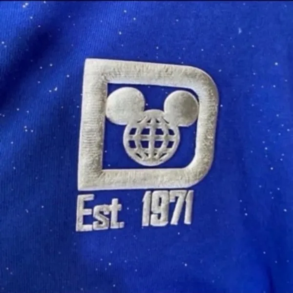 Disney parks make a wish Royal blue silver glitter spirit jersey nwt M - Image 3