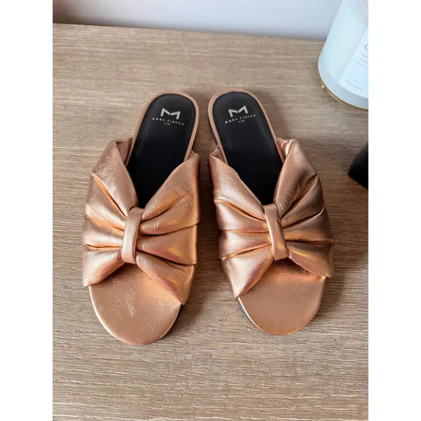 Marc Fisher LTD Slide Sandals Women Rose Gold‎ 8.5M - Image 2