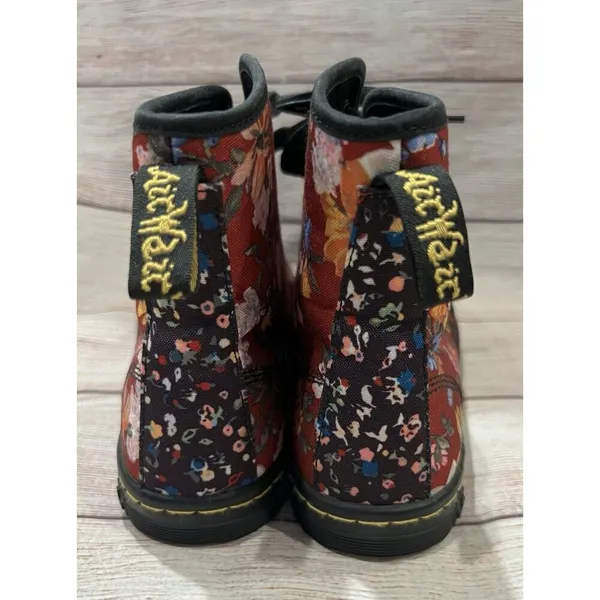 Dr. Martens Pink Floral Boots Kids Size 4 Womens Size 6 - Image 8
