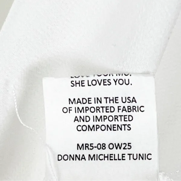 SHOW ME YOUR MUMU Donna Michelle White V-Neck Tunic Top Small Casual Neutral - Image 5