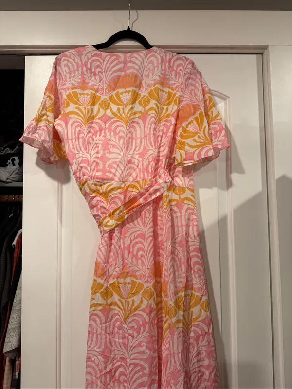 J. McLaughlin audette  Printed Wrap Maxi Dress medium NWT - Image 8