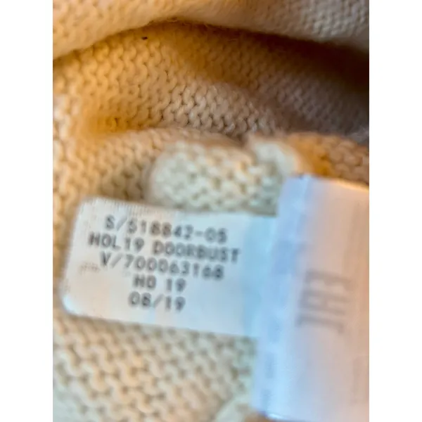 Banana Republic Womens Cream‎ Cotton Blend Crew Neck Sweater S 518842-05 HO19 - Image 3
