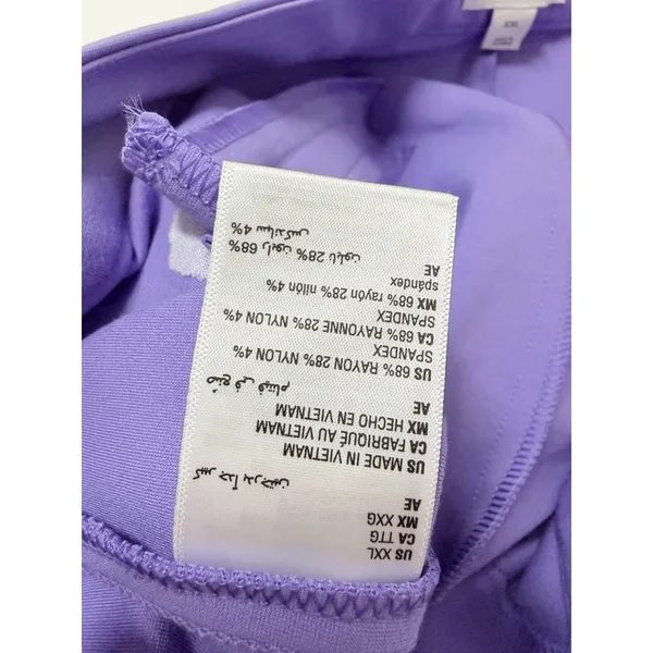 On 34th‎ Purple Wide Leg Trouser Pant Center Seam XXL Quiet luxury Minimalist - Image 4
