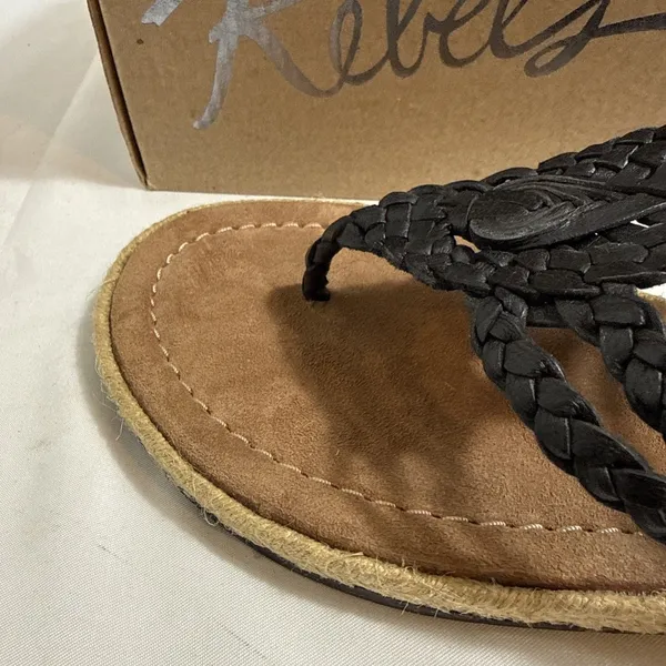 Rebel Sugar Black Sandals Womens 7M - Image 8
