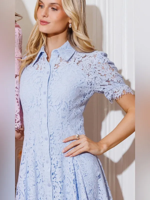 Generation Love Light Blue Swanetta Lace Dress‎ - Image 8