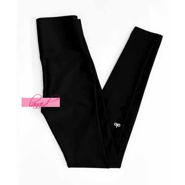 Alo Airlift High-Waist Sleek Leggings Black High-Rise Waist Waisted Tights Pants - Image 9