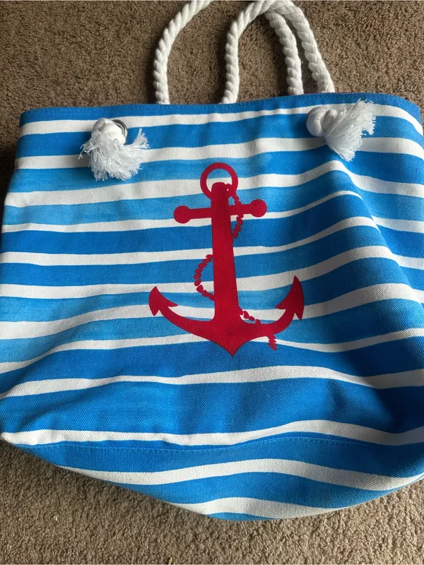 Nautical Beach Bag Blue - Image 2