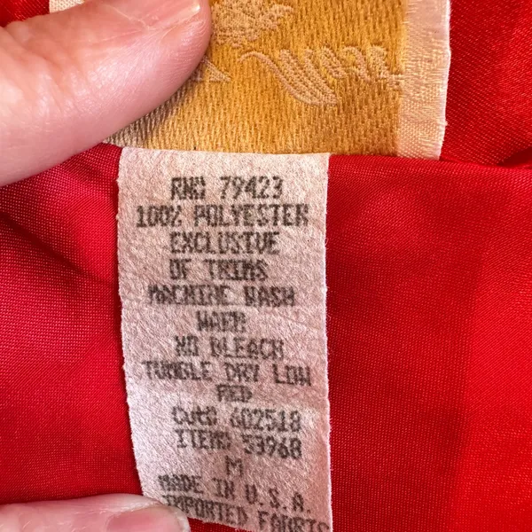 Vintage‎ Inner Most Medium 90s Red lace Satin Chemise Negligee Nightgown sexy - Image 5