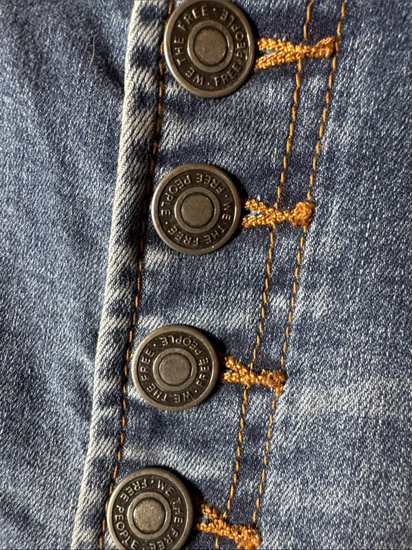Free People We The Free High Rise Button Fly Bootcut Jeans Size 30 Blue - Image 4