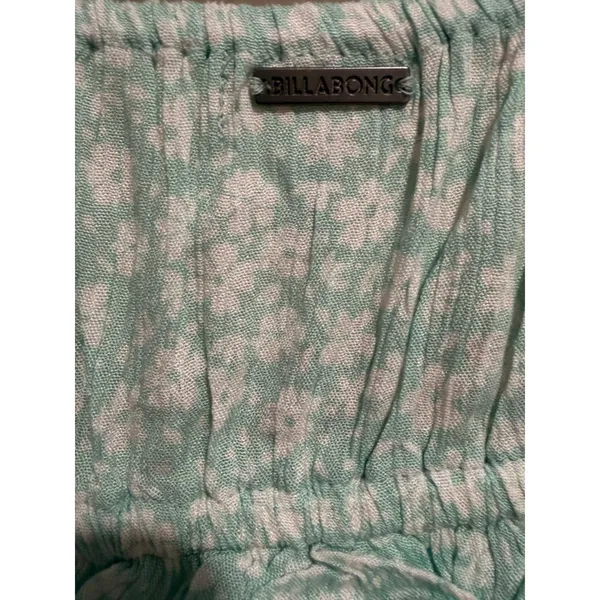 Billabong‎ Mint Green Floral Maxi Dress Boho Cottagecore Beach Sundress Medium - Image 4