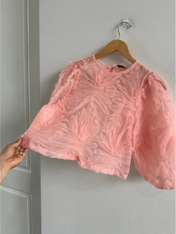 Zara Organza Top Size Small - Image 3