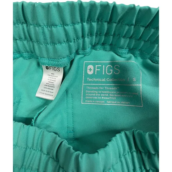 Figs Joggers Scrub Pants Women Small Green High Waist Zamora Technical Utility - Image 3