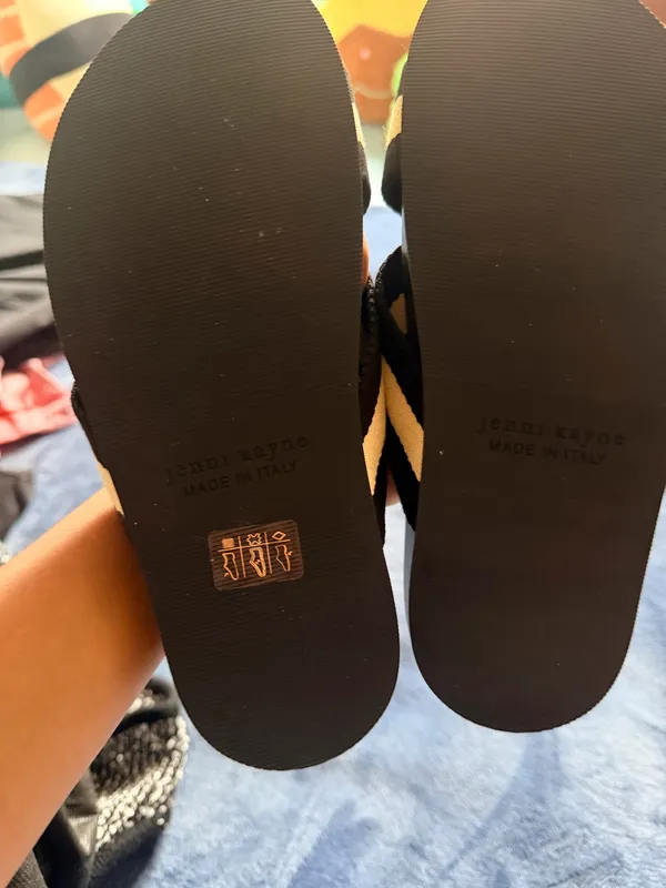 Jenni Kayne black woven slide sandals  - Image 2