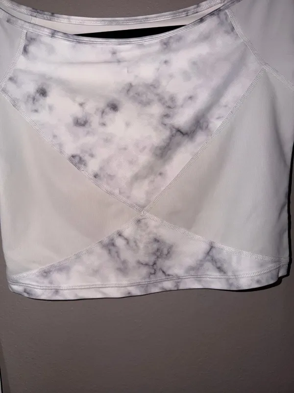 Buffbunny Collection Marble Long Sleeve Crop Top – Size M - Image 3