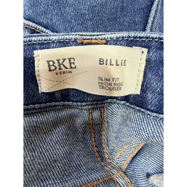 BKE Billie Slim Fit High Rise Trouser Stretch Women's 27x34 Blue Denim Cotton - Image 4