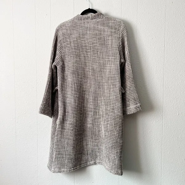 Parachute Robe Womens Small Waffle Knit Open Front 100% Cotton Breathable Cozy - Image 6