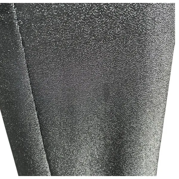 City Triangles Y2K 90s Minimalist Shimmer Open Back Column Maxi Dress Silver Black Size M Read - Image 10