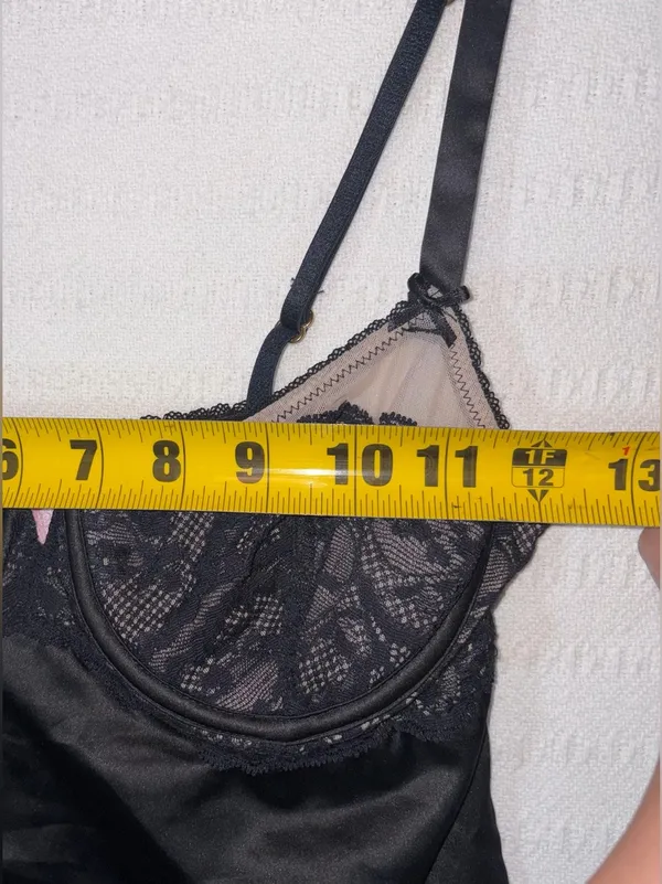 Victorias Secret Womens Very Sexy Satin Lace Bra Cami Tank Top Size 34C - Image 4
