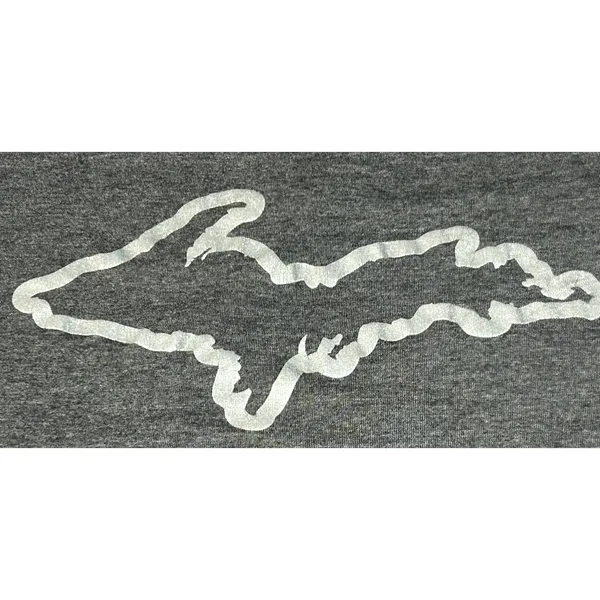Bella Canvas 6004 Women Juniors L T-Shirt Michigan Upper Peninsula Heather Gray - Image 6