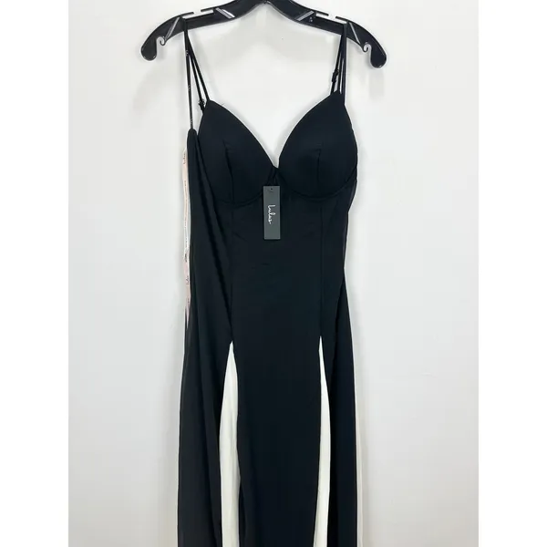 Lulus Elisha Black and White Sleeveless Maxi Dress Formal Evening XL NWT - Image 7