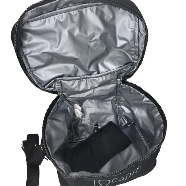 Rae Dunn NWT "Foodie" Lunch Tote With Utensil Case Insulated Adjustable Strap - Image 8