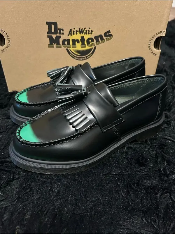 DR MARTENS Adrian Tassel Arcadia Rub Off leather loafers shoes women’s 8 new - Image 2