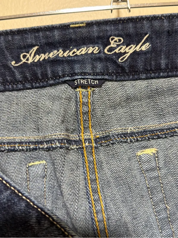 American Eagle Artist Y2K Jeans Low Rise Medium Wash Flare Leg Boho Stretch 6 - Image 8