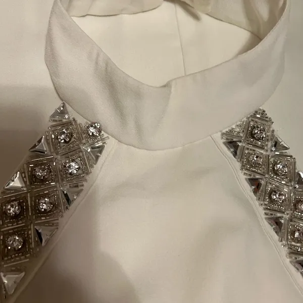 Revolve NBD White Nicolina Cutout Sequin Embellished Formal Gown Size XS - Image 5