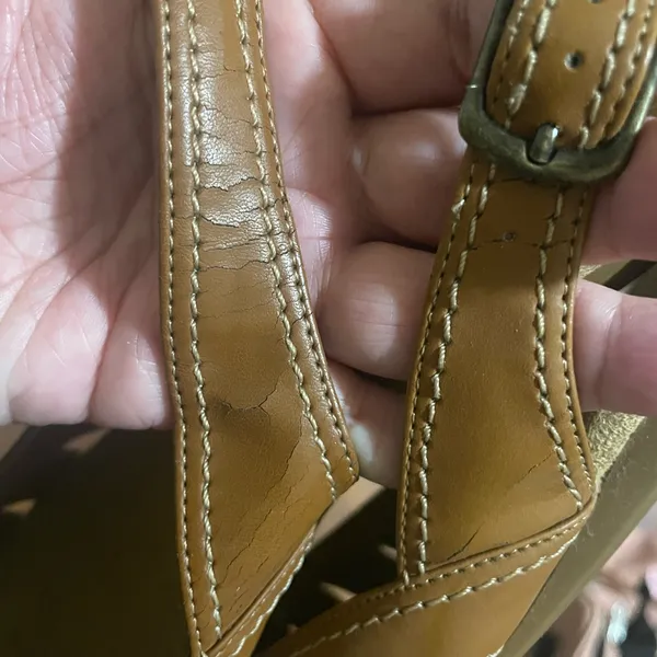 Predictions Brown Faux Leather Slingback Sandals - Image 7