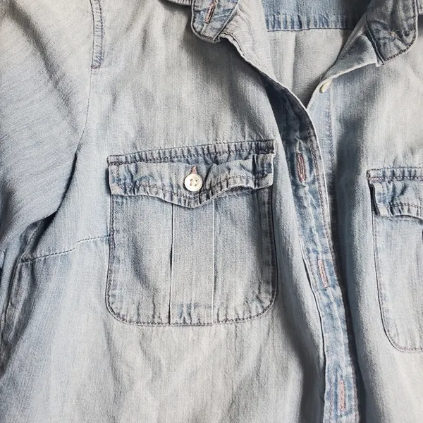 J.crew jean ling sleeve shirt size 0 fits regular women's small - Image 2