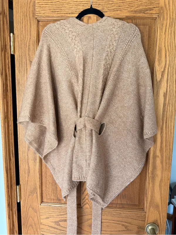 cupcakes & cashmere Camel Knit Wrap Cardigan - Image 3