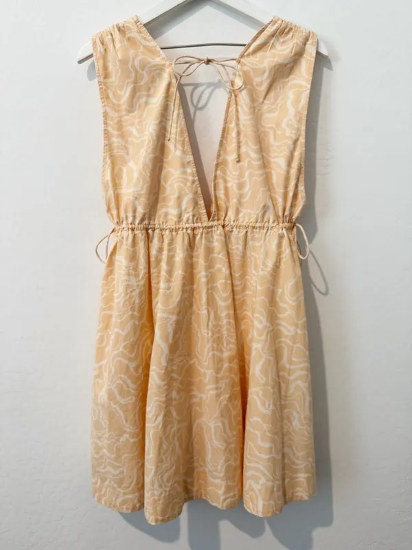 Abercrombie Babydoll Dress XL Double V Neck Swirly Vacation Boho Cottagecore‎ - Image 9