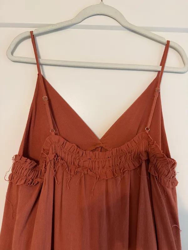 Boutique Rust Spaghetti Strap Dress - Image 7