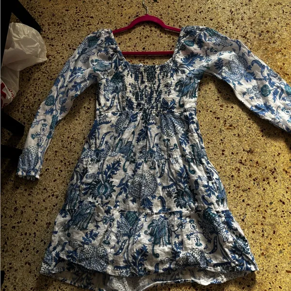 Roller rabbit Amanda yvie dress blue and white small - Image 5