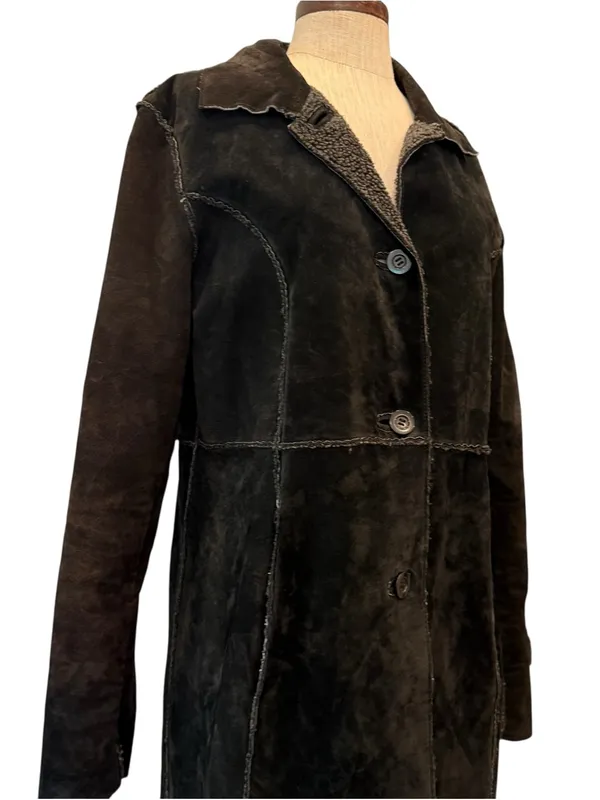 Vintage D’ Carlo y2k vintage suede leather duster coat gothic - Image 2