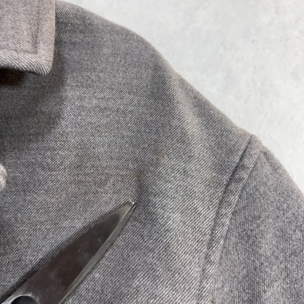 Free People S Oversized‎ Double Breasted Knit Blazer Jacket Gray Minimal Winter - Image 10