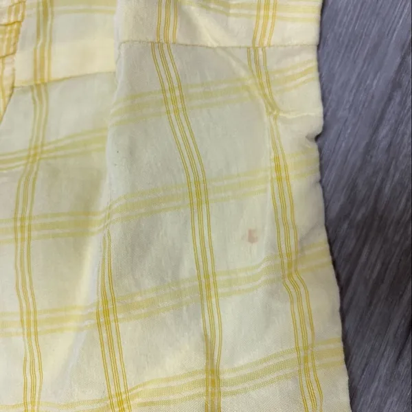Capulet Keyla Yellow Plaid Linen Puff Sleeve Crop Top XL - Image 6
