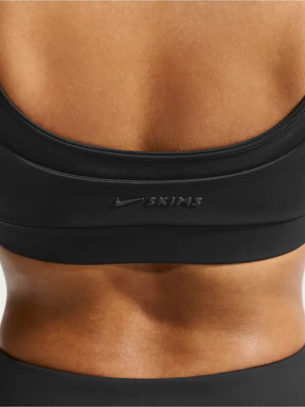 NIKE X SKIMS (G15) Matte Double Strap Scoopbra | Color OBSIDIAN | Size Large - Image 6