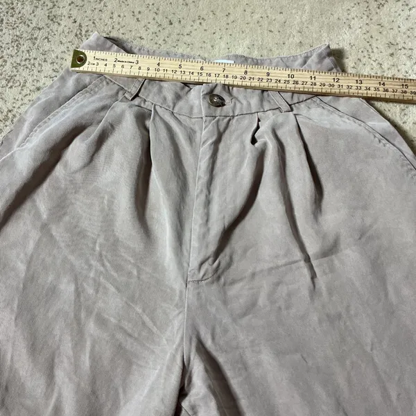Reformation Mason Pants High Waisted Wide‎ Leg Pleated Tencel Taupe Size 2 - Image 5