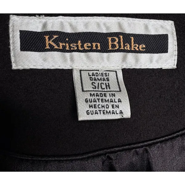 Kristen Blake Single Breasted Fine Australian Wool Button Pea Coat Brown S 6 - Image 2