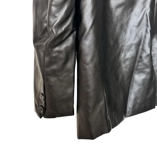 Princess Polly Women's Black faux Leather blazer Jacket M - Image 7